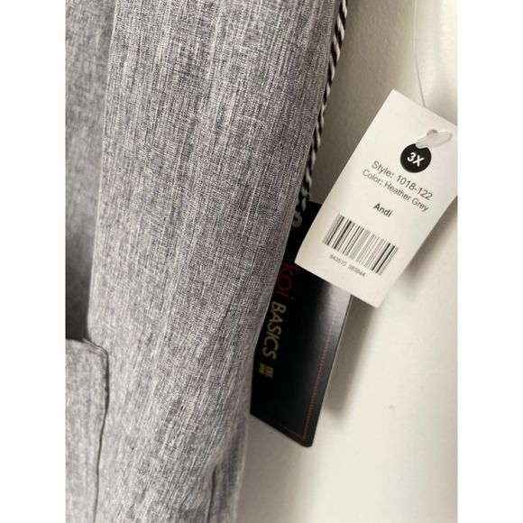 KOI Basics Andi Scrub Top Heather Gray Plus Size 3X New with tag D147 - Picture 13 of 13